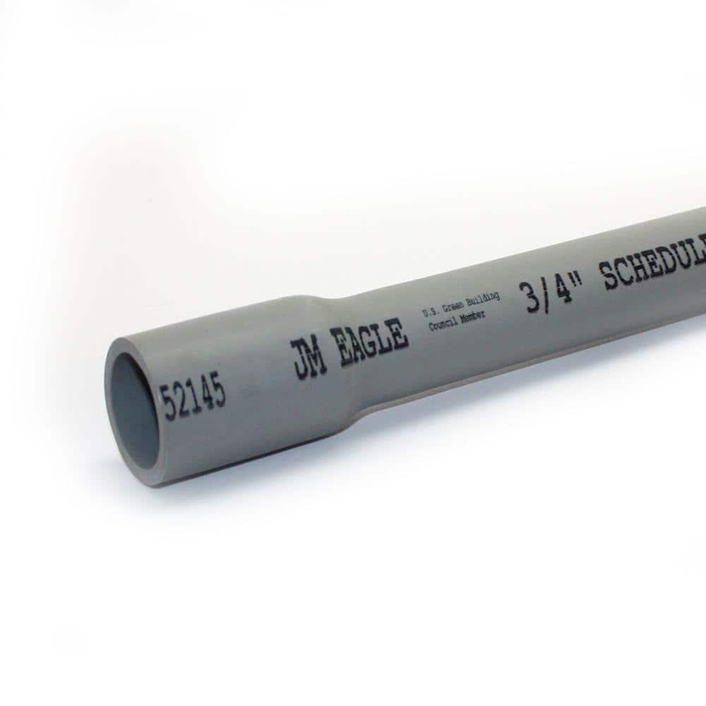 JM Eagle 1/2-in x 10-ft Non-metallic Schedule 40 PVC Conduit in the Conduit  department at