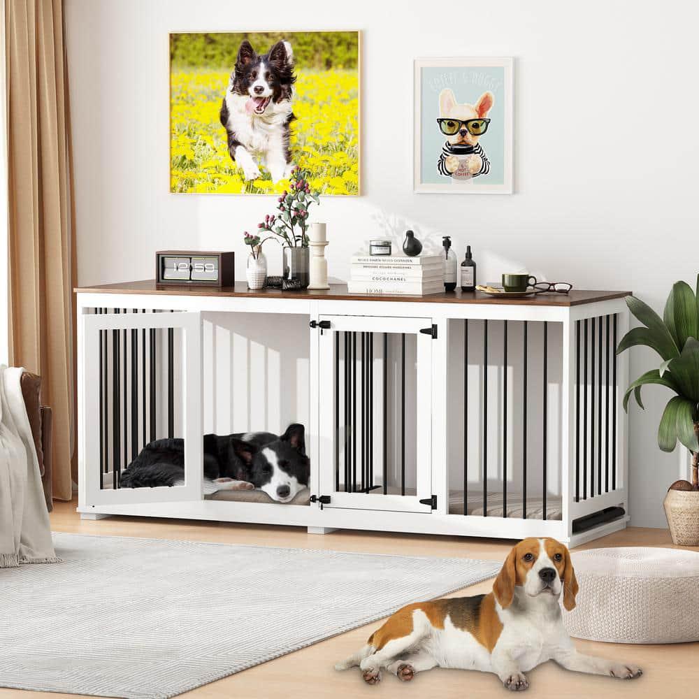 Large Dog Crate Furniture for 2 Dogs