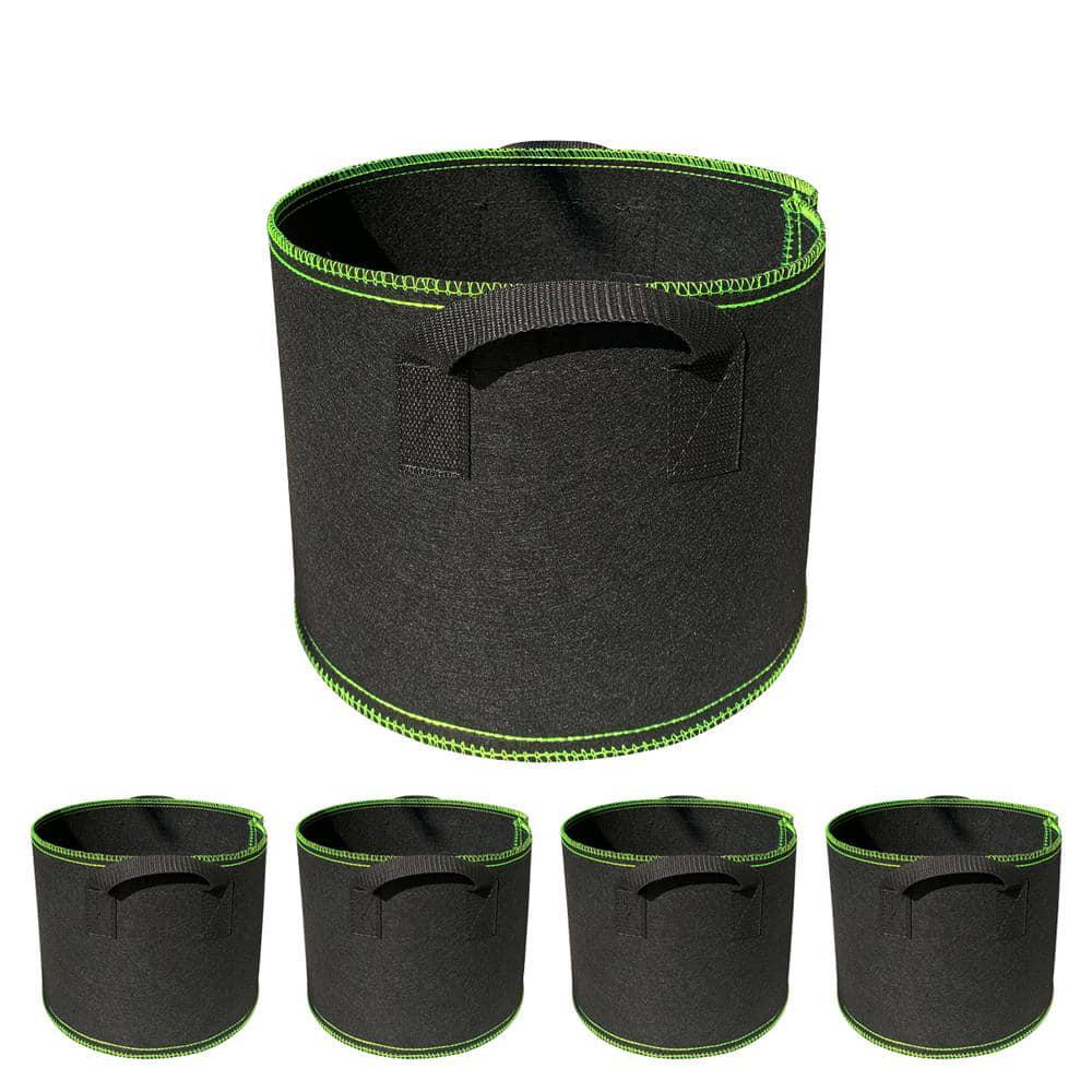 Agfabric 15.7 in. Dia x 11.8 in. H 10 Gal. Green Mount Planter