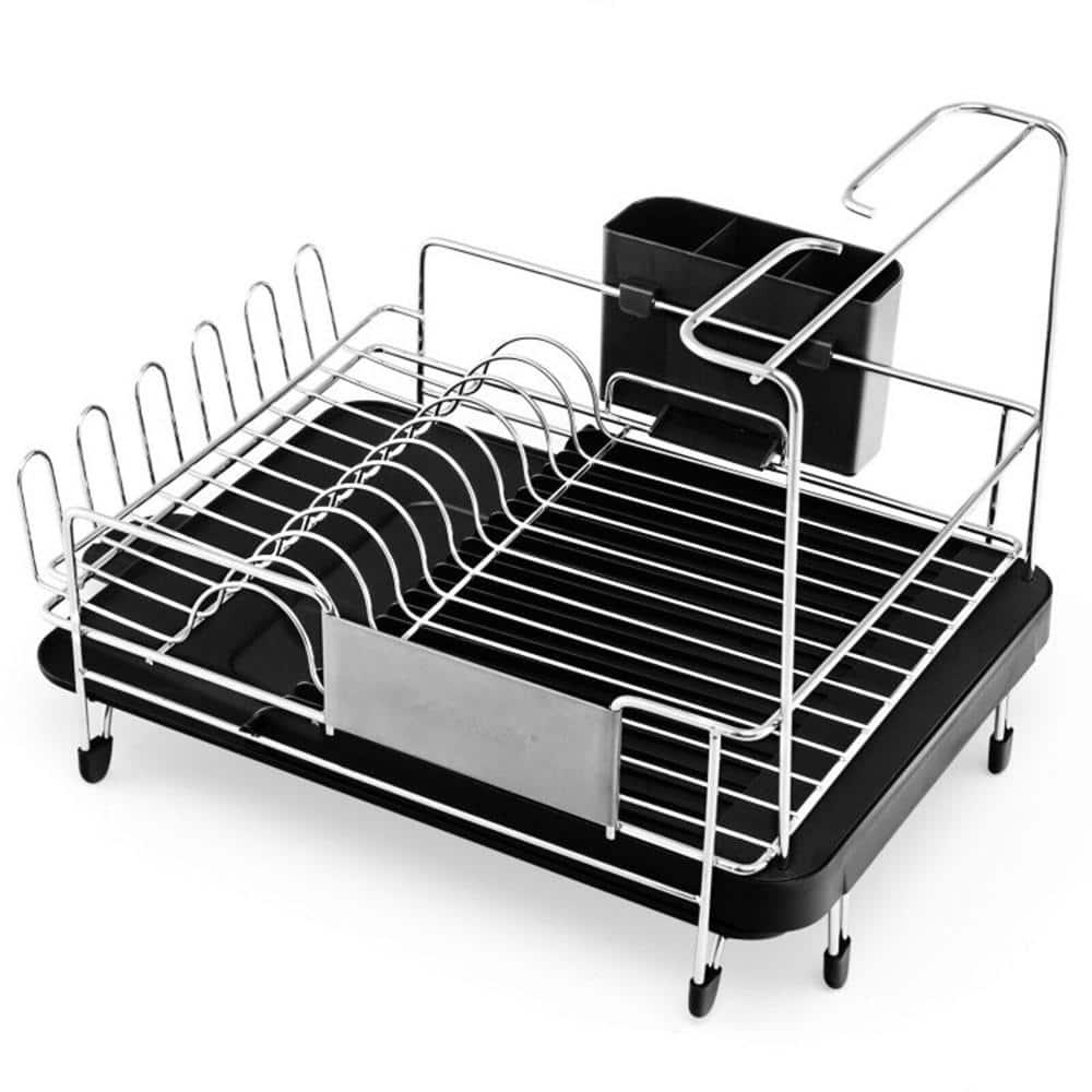 Aoibox Single Tier Drying Dish Rack Drain Board Utensil Holder