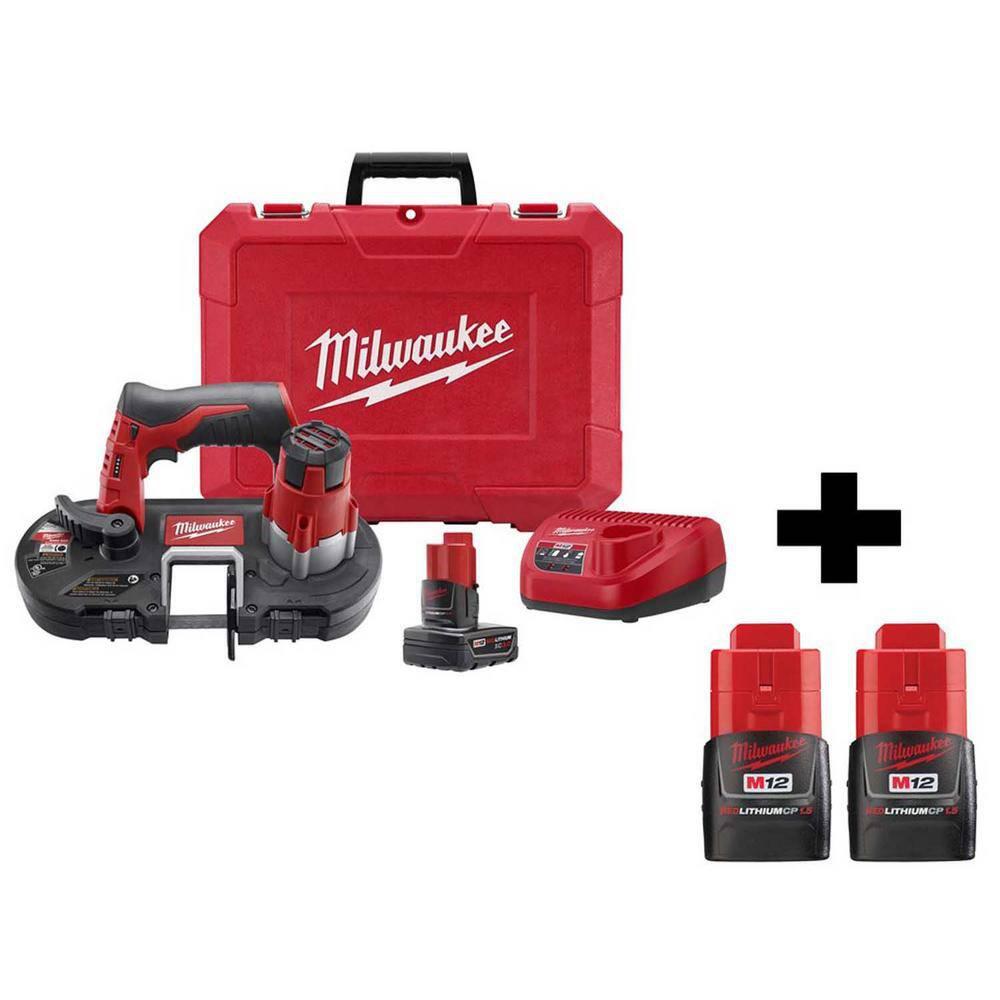 Milwaukee M12 12V Lithium Ion Cordless Sub Compact Band Saw Kit