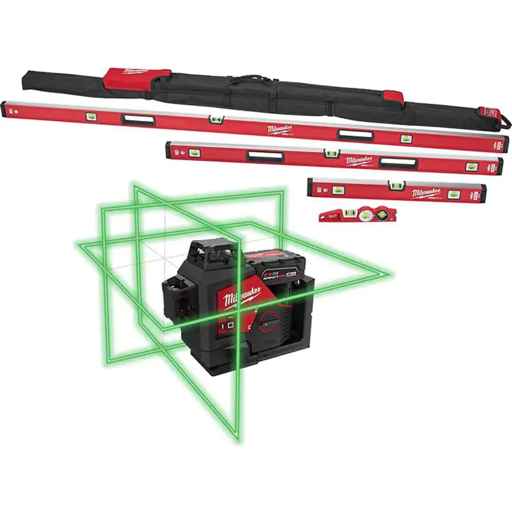 10 in./24 in./48 in. REDSTICK Box and Torpedo Level Set