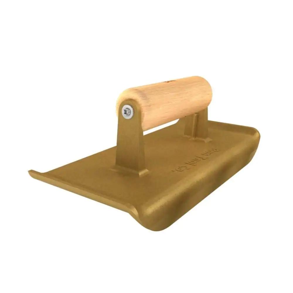 Bon Tool 9 in. x 4 in. Bronze Jumbo Hand Edger with Wood Handle, Concrete  Edgers