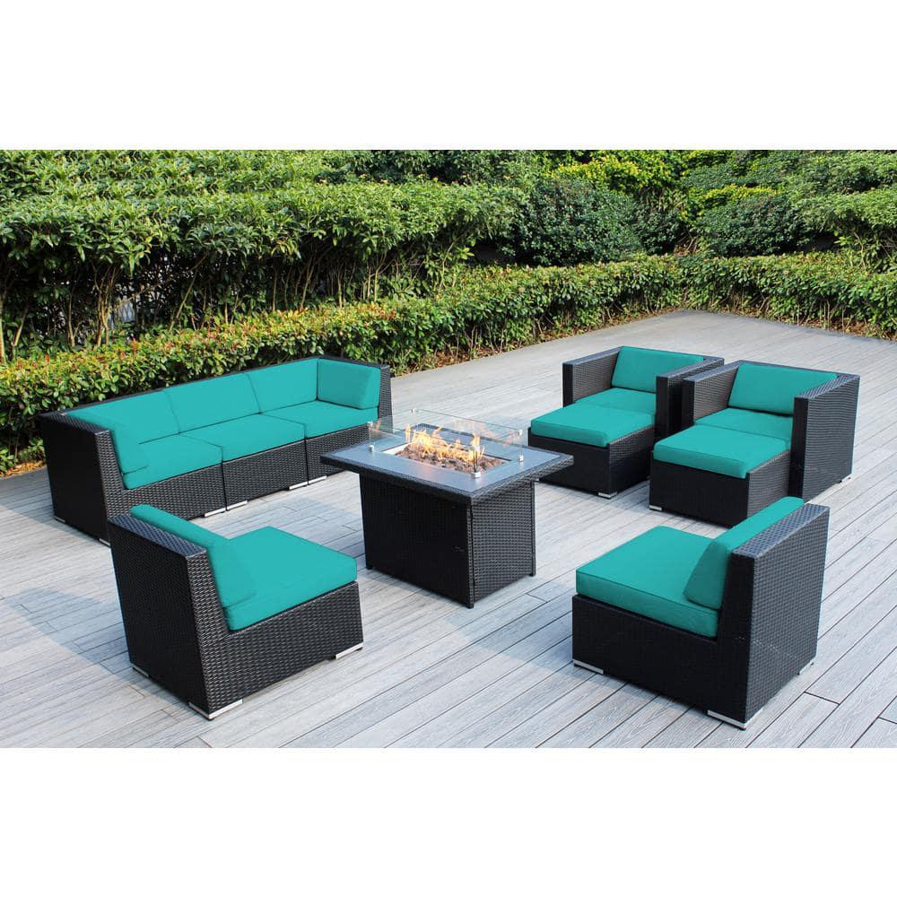 10 piece wicker online outdoor setting