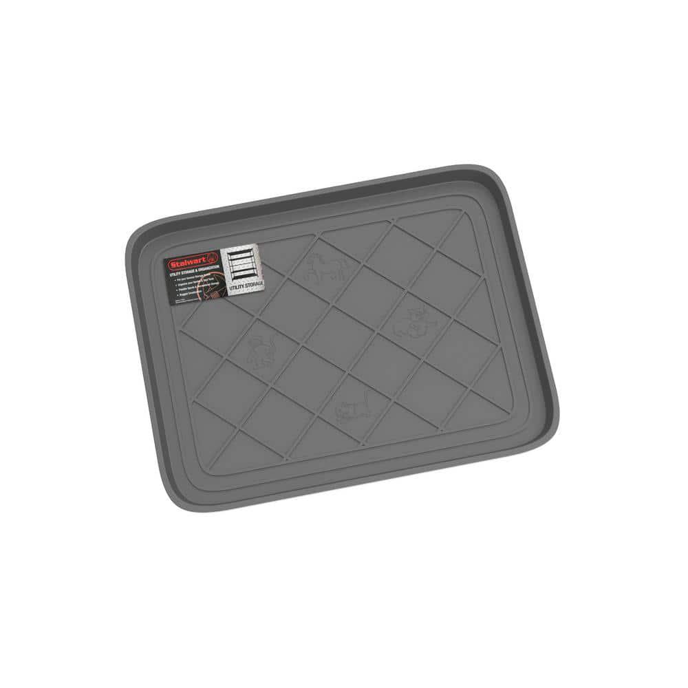 Stalwart Eco Friendly Utility Boot Tray Mat, Black