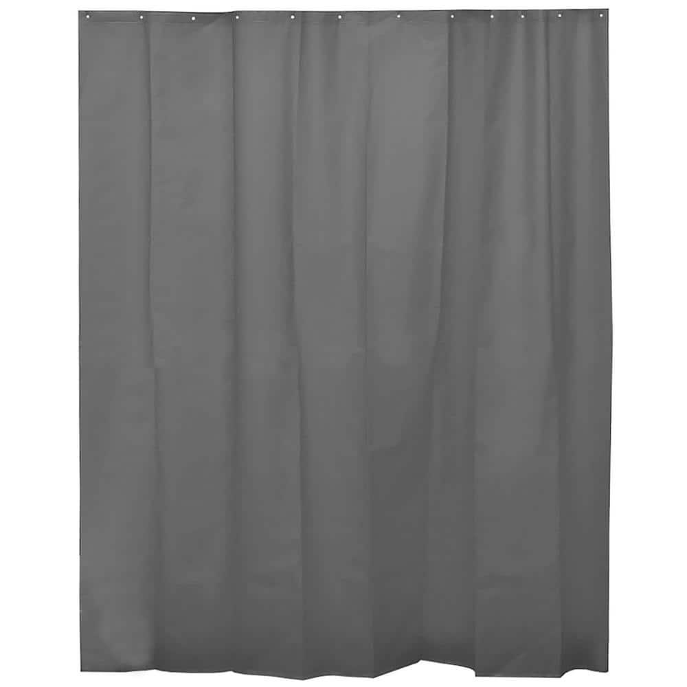 Unbranded Solid Eva 71 in. x 78 in. Grey Bath Shower Curtain, Shower  Curtains