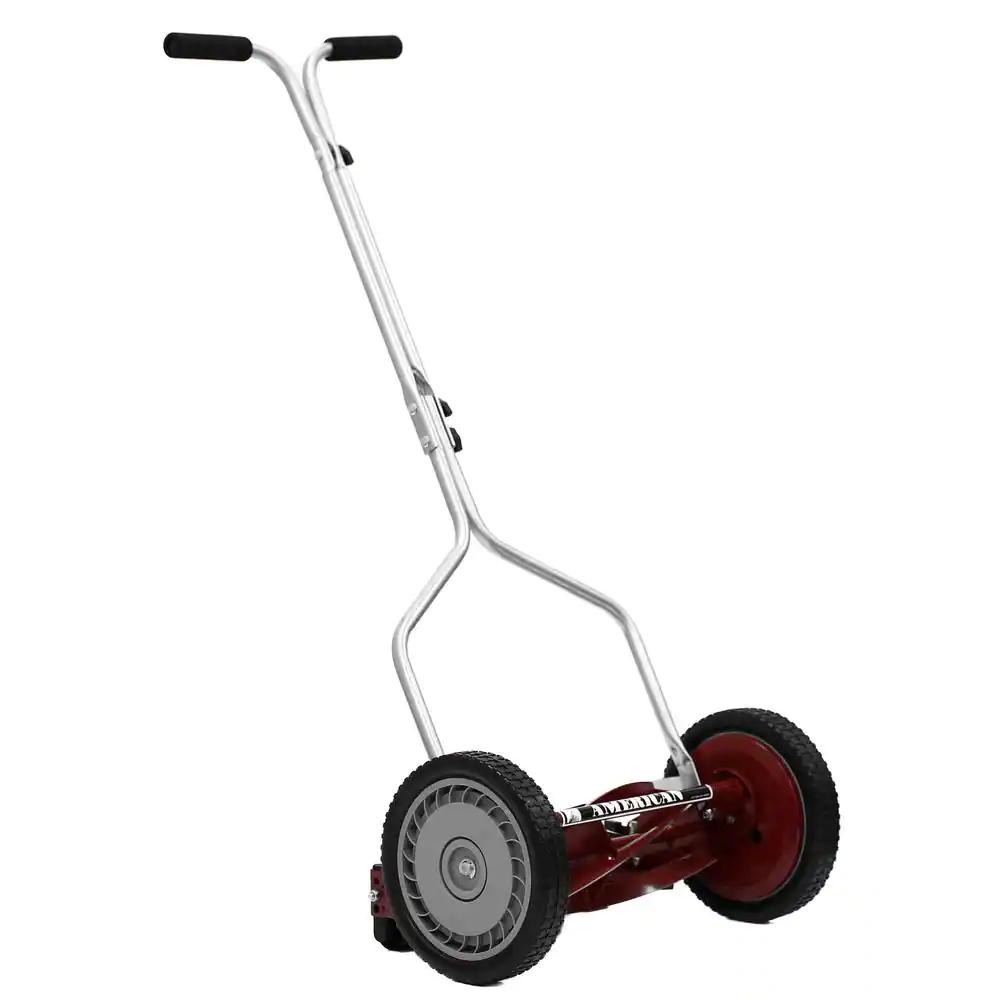 50.8cm/20in Manual Reel Mower Adjustable 5-Blade Push Lawn Walk