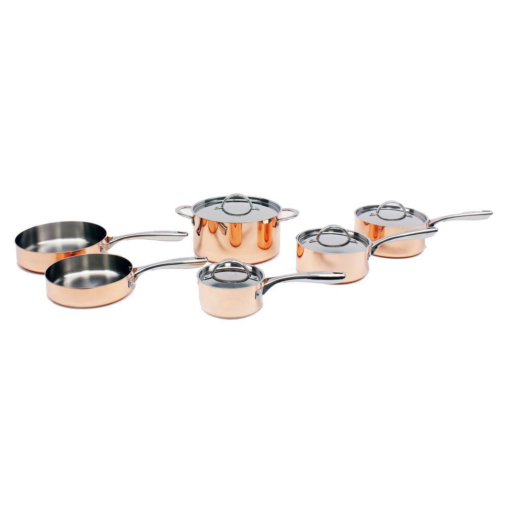 BergHOFF 10-Piece Copper Vintage Collection Polished Cookware Set