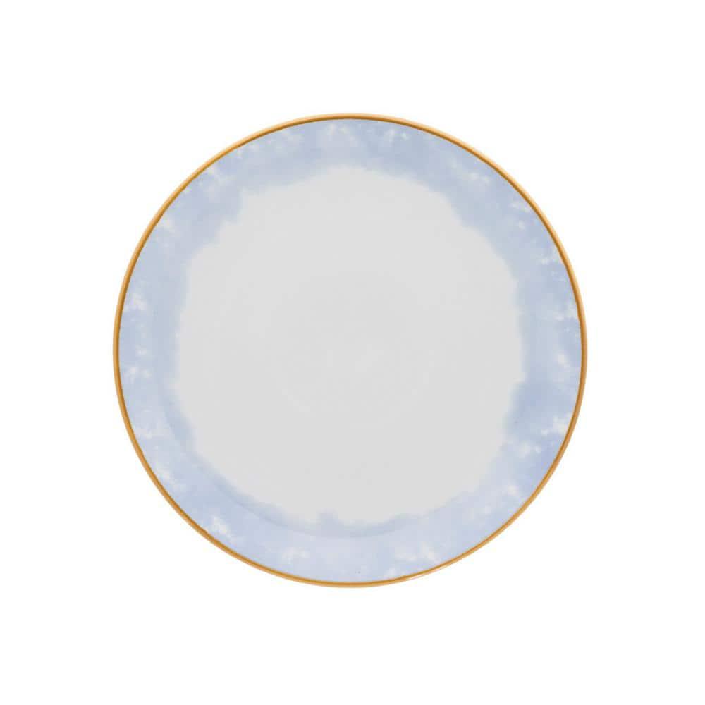 Manhattan Comfort 8.46 in. Coup Blue and Yellow Salad Plates (Set of, Salad  Plates & Dessert Plates