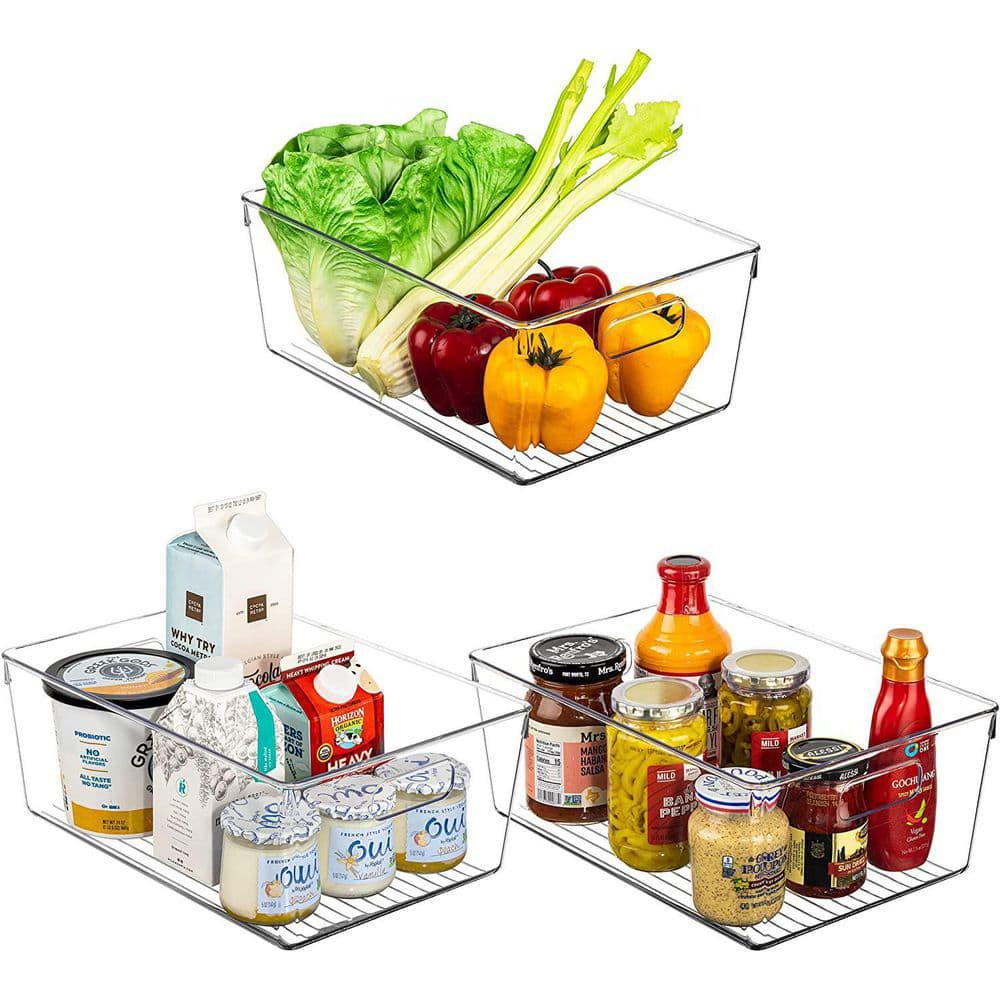 Sorbus Clear Plastic Storage Organizing Bins -2 Pack 