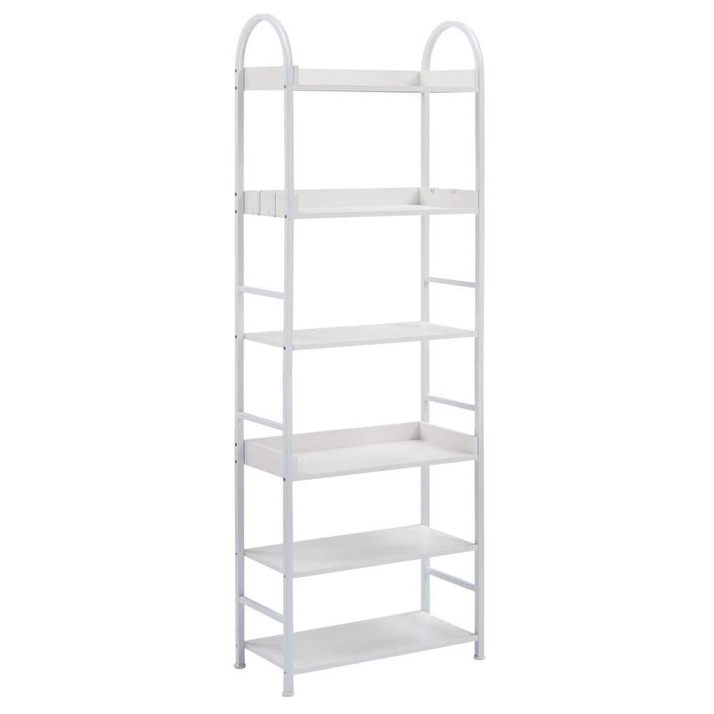 Tileon 4-Shelf White Pantry Organizer with Adjustable Shelves