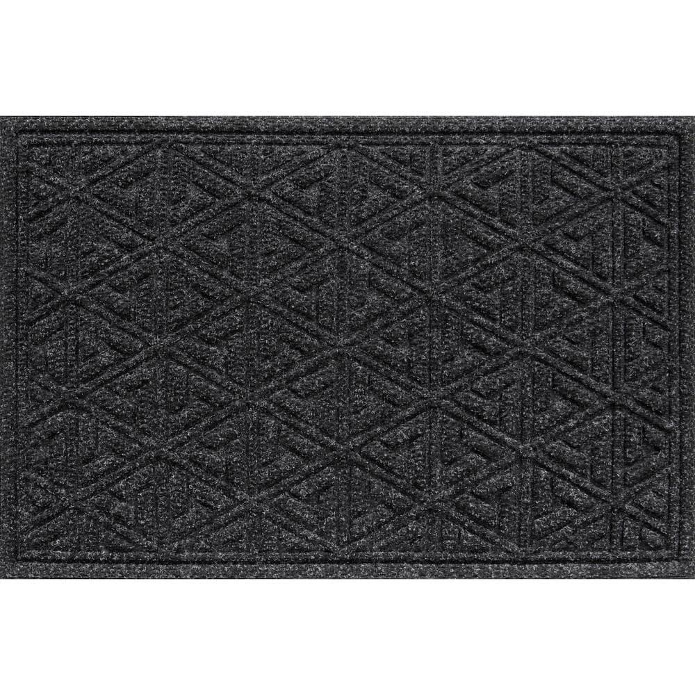 Geo Welcome Charcoal 24 in. x 36 in. Door Mat by TrafficMaster Use