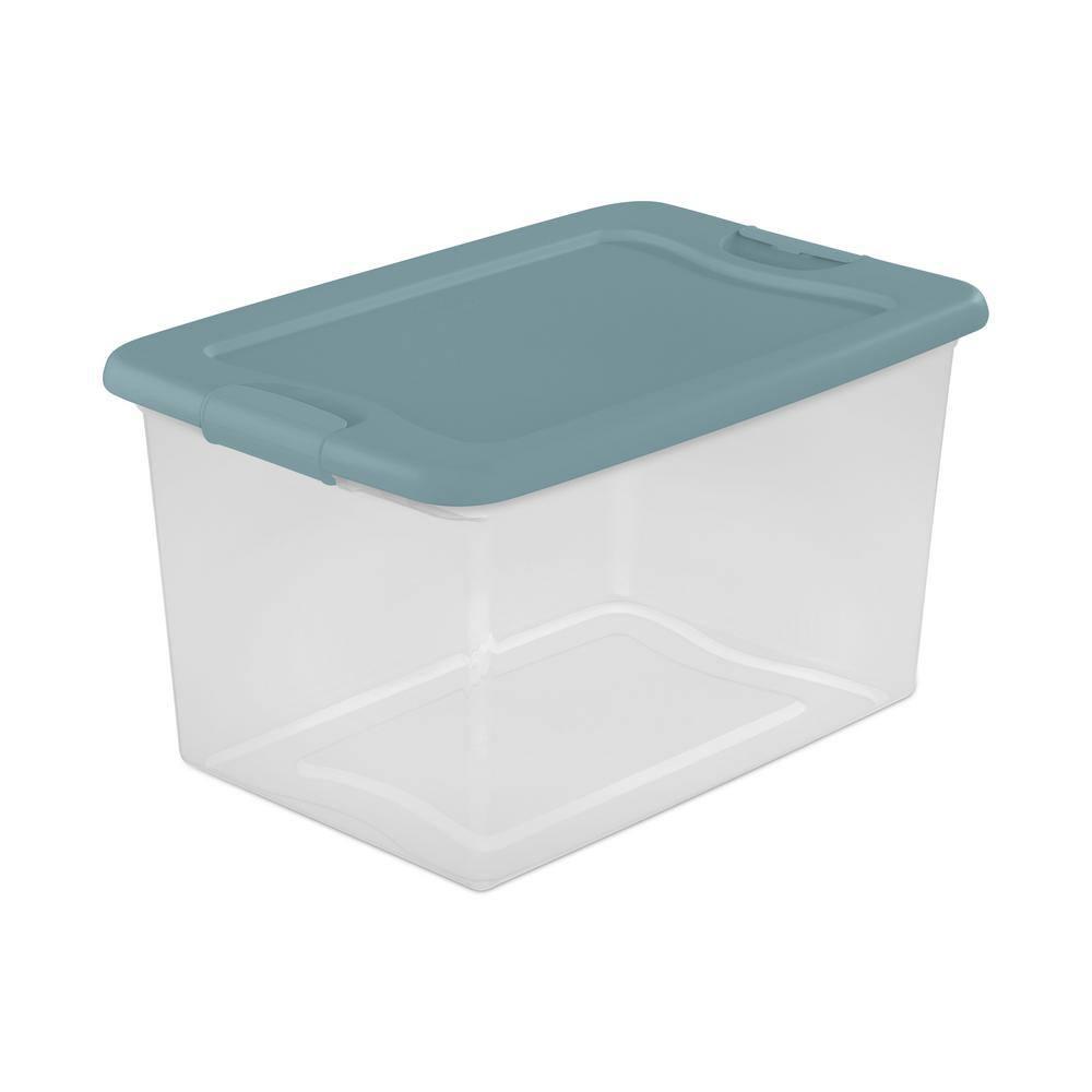 Sterilite Aqua Slate 32-Quart Latch Storage Box