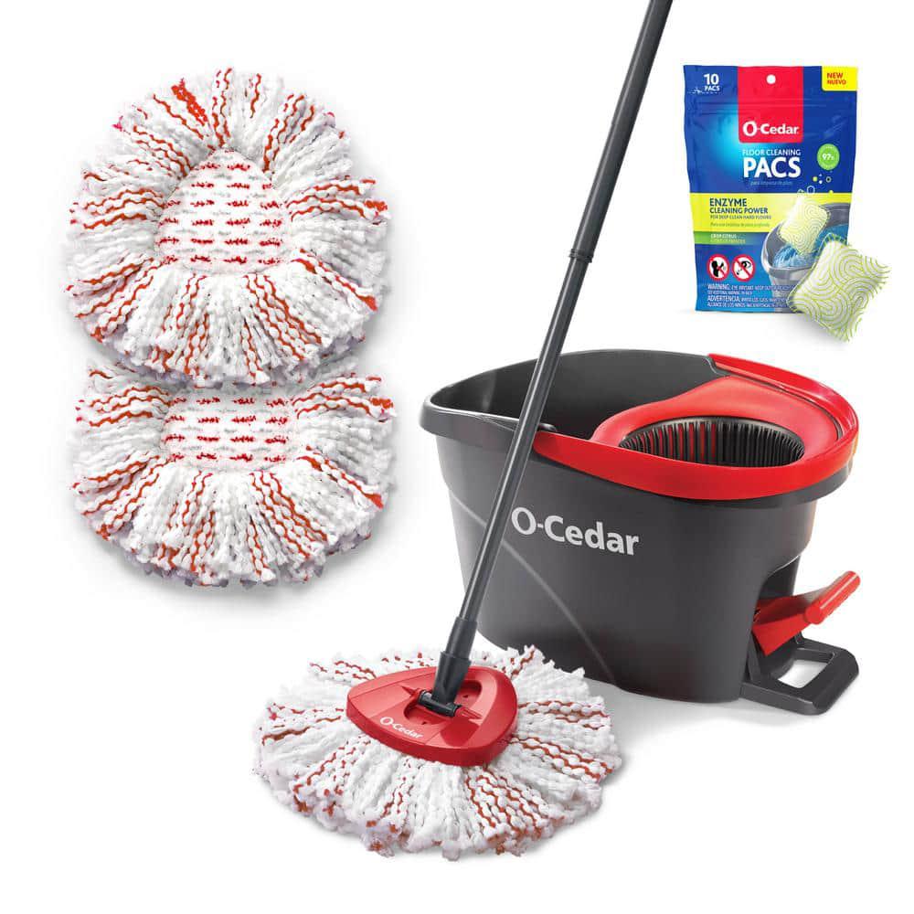 O-Cedar EasyWring Microfiber Spin Mop and Bucket System - Hands-Free  Wringing, Washable/Reusable Head, Commercial/Residential in the Spin Mops  department at