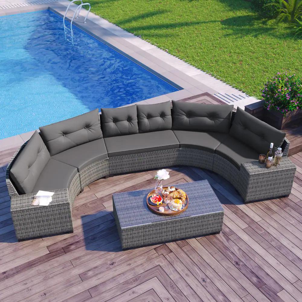 Half moon outdoor online sectional