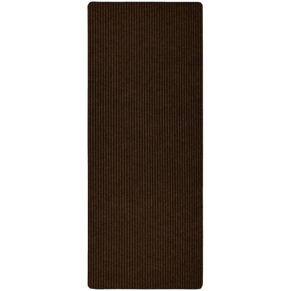 Mohawk Home Striped Utility Mat Grey Indoor/Outdoor 24 in. x 60 in