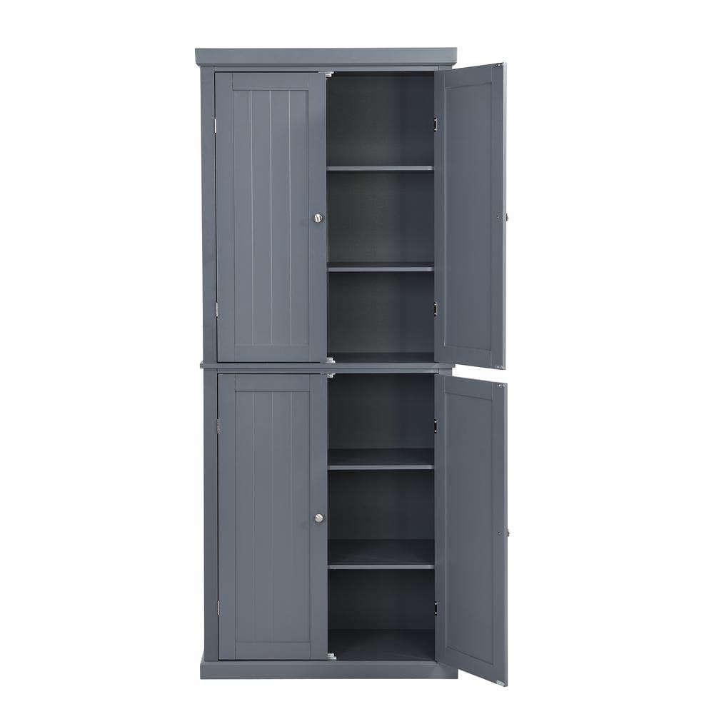 Siavonce Grey Particle Board Free-Standing Closet Organizer with