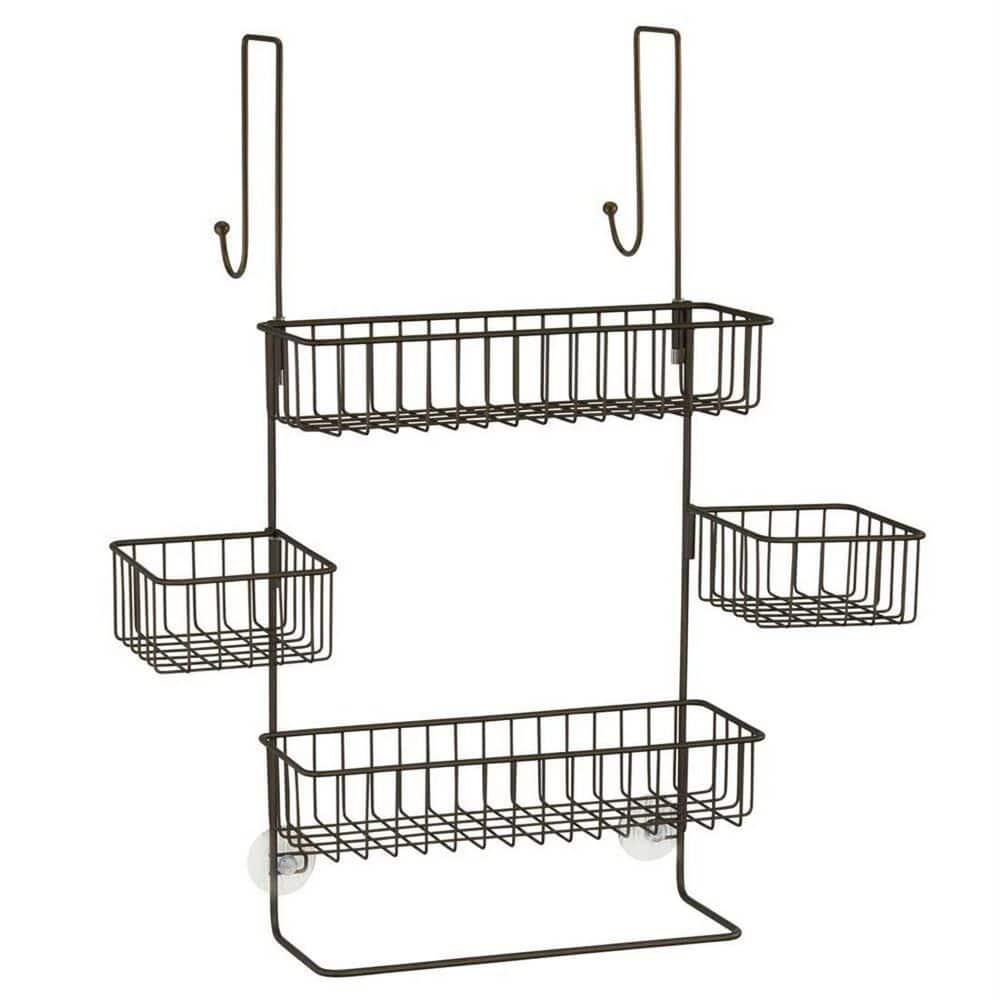 Dracelo Metal Black Hanging Shower Caddy, Over Head Shower Caddy