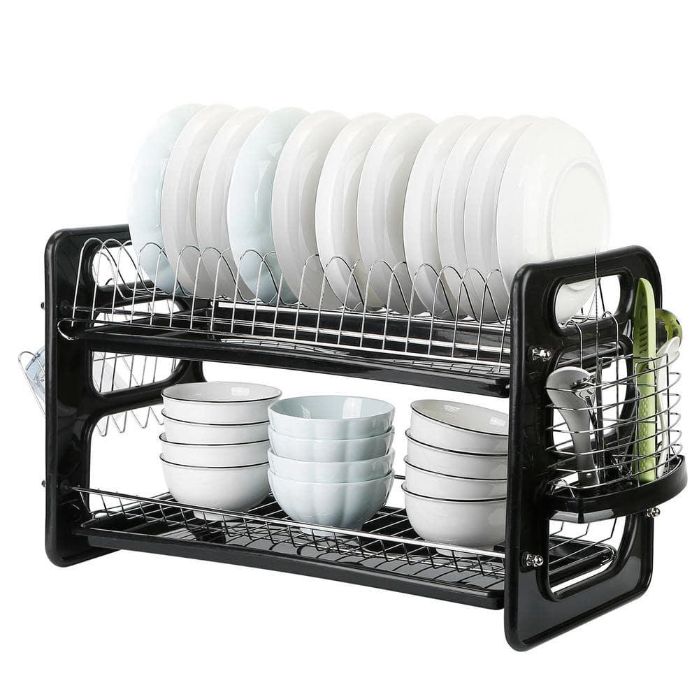 Aoibox Single Tier Drying Dish Rack Drain Board Utensil Holder