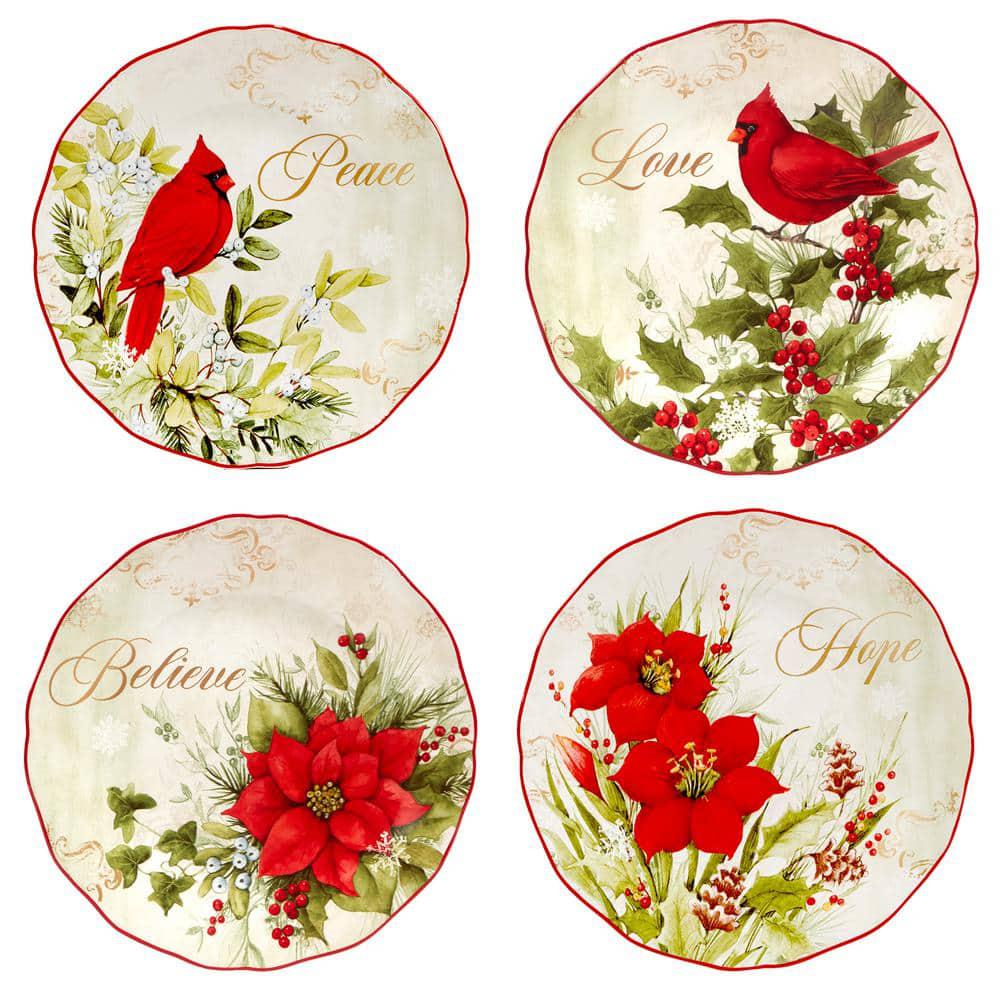 Winter''s Medley Set of 4 Dessert Plates Certified International