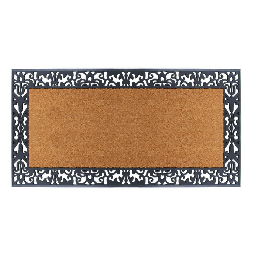 A1HC Natural Coir & Rubber Extra Large Doormat, Heavy Duty, Front Doormat -  30X60