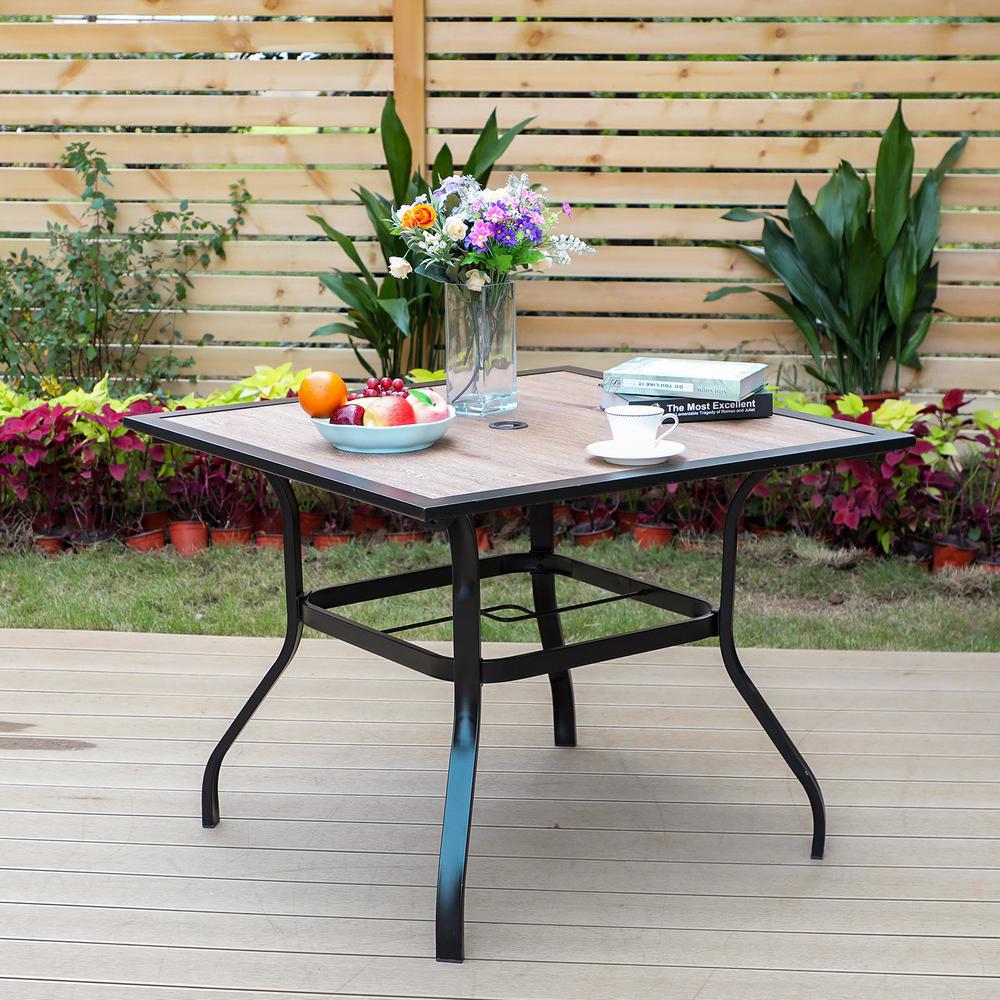 Square metal best sale outdoor dining table