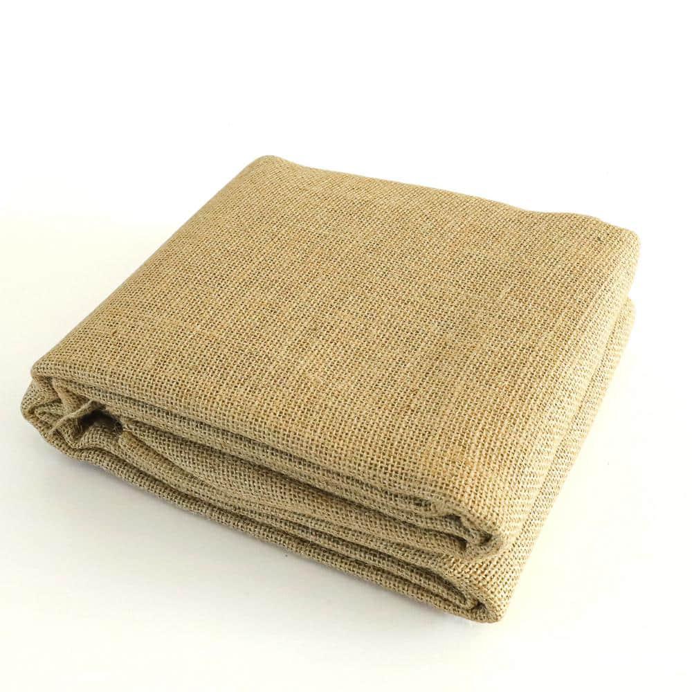 Wellco 40 in. x 15 ft. Gardening Burlap Roll - Natural Burlap Fabric for Weed Barrier, Tree Wrap Burlap, Rustic Party Decor