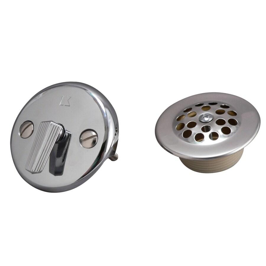 Keeney Chrome Bathtub Strainer with Screw in the Bathtub & Shower