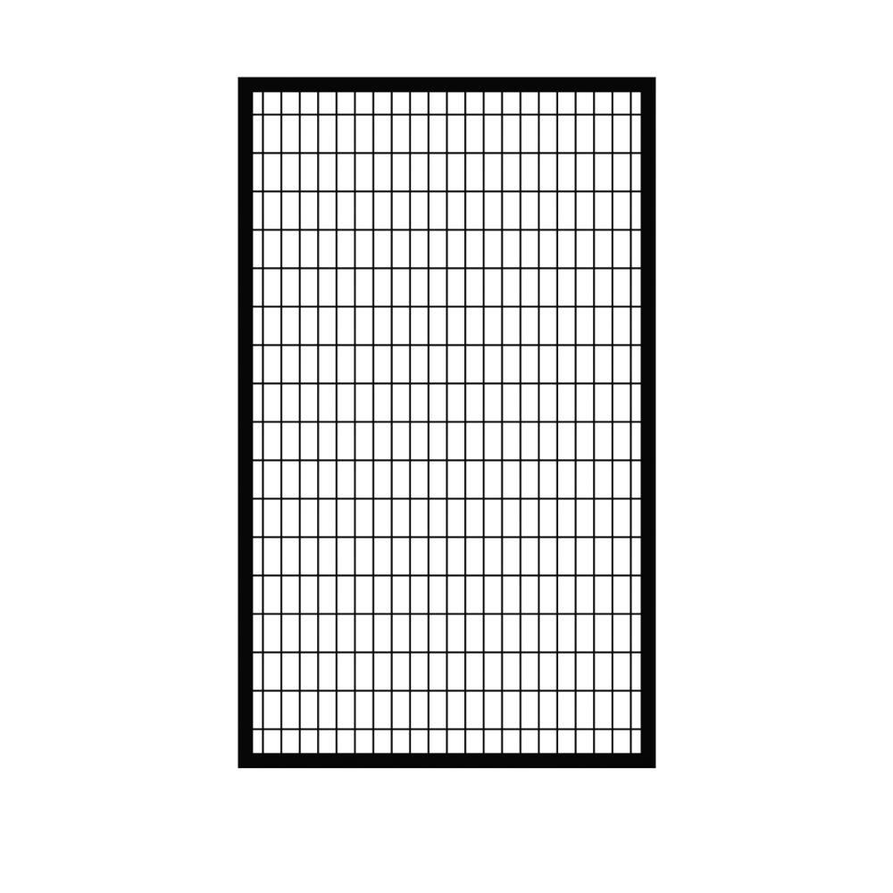 Ironcraft Fences 6 ft. x 6 ft. Euro Steel Fence Panel, Black