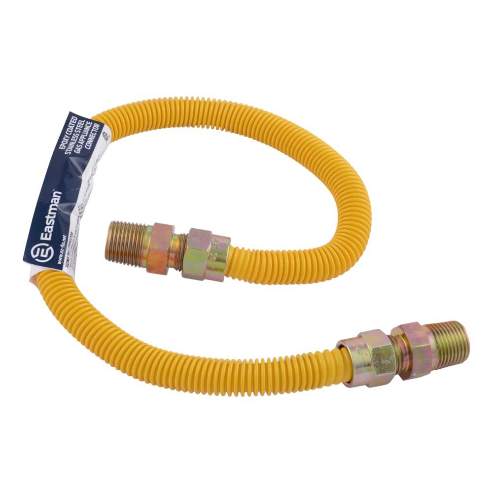 EASTMAN 48-in 3/8-in Od Inlet x 1/2-in Od Outlet Stainless Steel Gas  Connector in the Appliance Supply Lines & Drain Hoses department at