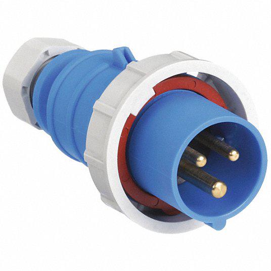 Pin and Sleeve Plug: 20 A, 250V AC, IEC Grounding